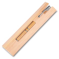 Caneta Ecológica de Bambu com Estojo Personalizada para Brindes