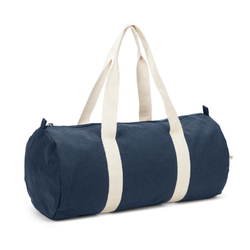 Bolsa esportiva em algodão reciclado e poliéster reciclado (380 g/m² ) promocional
