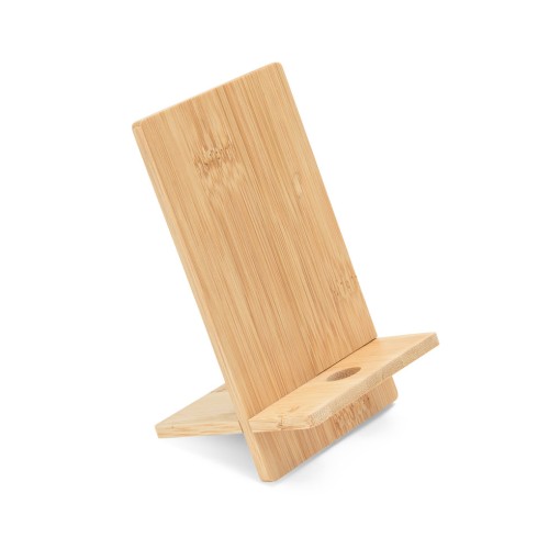 Suporte para celular em bambu, desmontável em duas partes personalizado