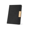 Conjunto composto por um caderno A5 de capa rígida e uma caneta esferográfica em bambu corporativo