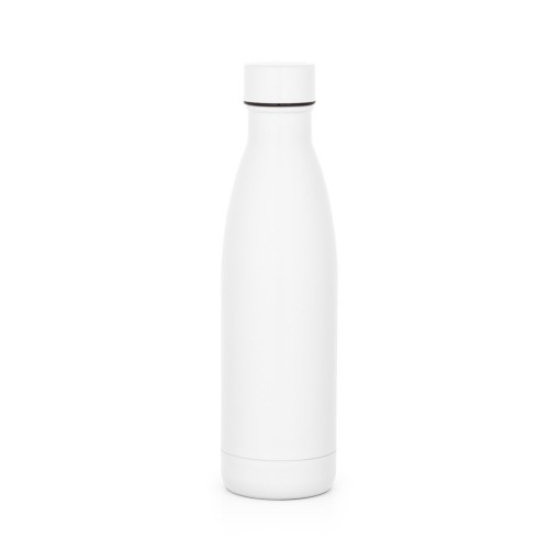 Garrafa em aço inox 90% reciclado de parede dupla térmica, isolada a vácuo e acabamento mate 810 mL com logotipo