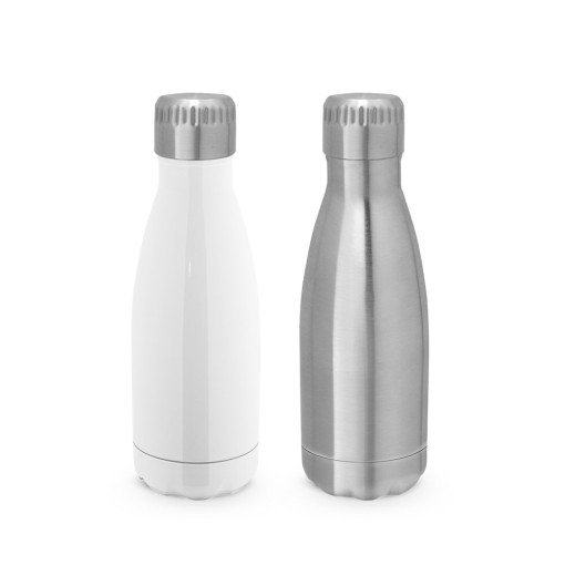 Garrafa para sublimação em aço inox com parede dupla, isolada a vácuo 380 mL com logotipo