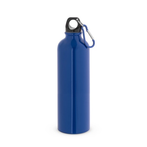Squeeze esportiva em aço inox de parede simples com mosquetão 790 mL promocional