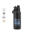 Garrafa em aço inox 90% reciclado, com parede dupla isolada a vácuo (830 mL) brinde