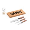 Conjunto de 3 facas de cozinha com lâmina em aço inox e cabo ergonómico corporativo