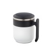 Caneca de viagem com parede interior em aço inox e acabamento mate 400 mL com logotipo