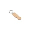 Chaveiro em bambu com extremidade em formato de moeda personalizado