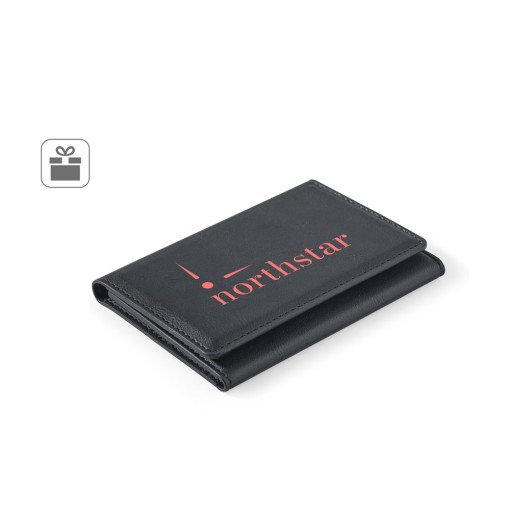 Carteira magnética em PU de grande capacidade com bloqueio RFID com logotipo
