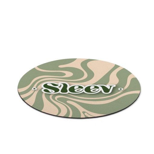 Mouse Pad com formato redondo e base em borracha promocional