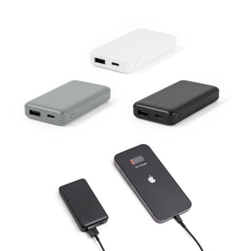 Bateria portátil em ABS 100% reciclado e capacidade de 4'000 mAh promocional