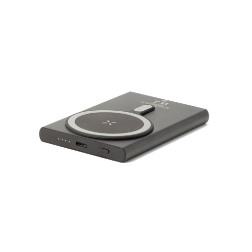 Bateria portátil magnética com carregamento super-rápido em alumínio reciclado e ABS reciclado (5'000 mAh) brinde