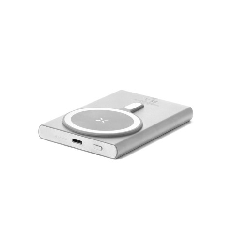 Bateria portátil magnética com carregamento super-rápido em alumínio reciclado e ABS reciclado (5'000 mAh) brinde