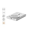 Bateria portátil magnética com carregamento super-rápido em alumínio reciclado e ABS reciclado (5'000 mAh) brinde